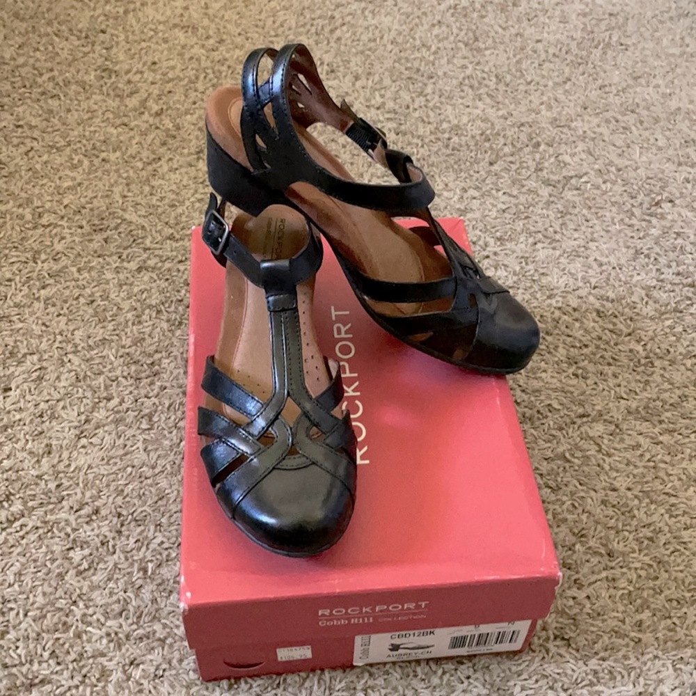 Rockport Cobb Hill Aubrey sandal black NARROW